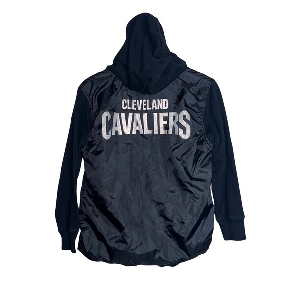 NBA Jacket Cleveland Cavaliers Boys Lined Windbreaker Black Size Large 14-16 - Picture 2 of 11